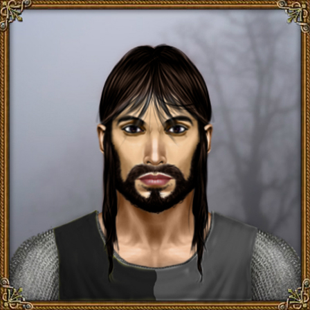 Agathon hydranos fantasy avatar character portrait grey mist forest
