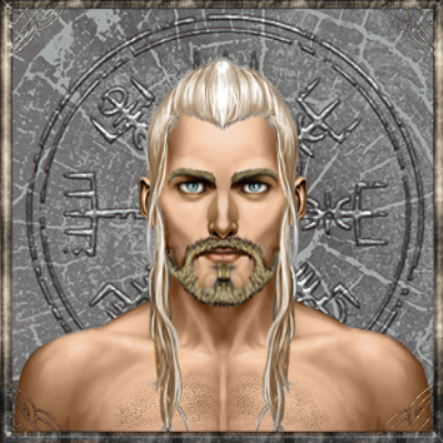 Aerian hydranos fantasy avatar nation portrait grey background
