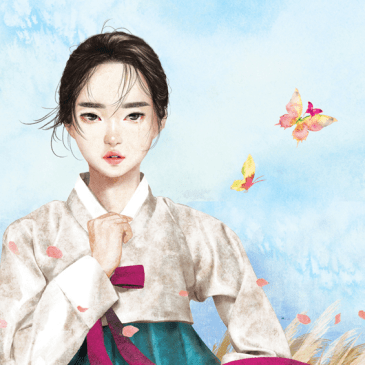 girl-in-wheat-field-with-butterfly-joseon-korean-traditional-costume-hanbok